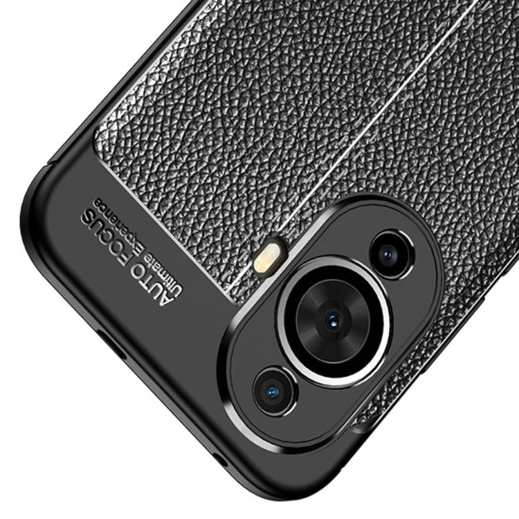 Funda TPU para Huawei Nova 11 con Textura Litchi a Prueba de Golpes (Negro)