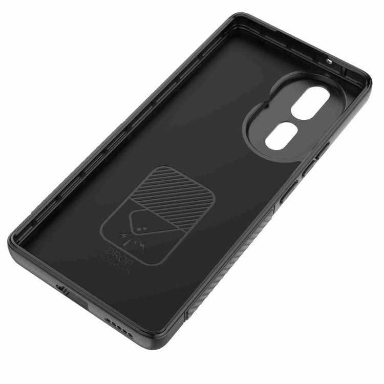 Caja de Teléfono TPU para Honor 80 5G con Textura Ondulada y Película de Lente (Rojo)