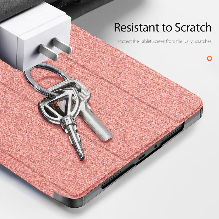 Funda de cuero con tapa magnética para Xiaomi Redmi Pad 2 DUX DUCIS Domo Series (rosa)