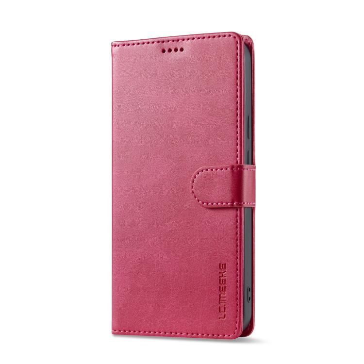 Funda de piel con textura de becerro LC.IMEEKE para Google Pixel 10 Pro XL (roja)