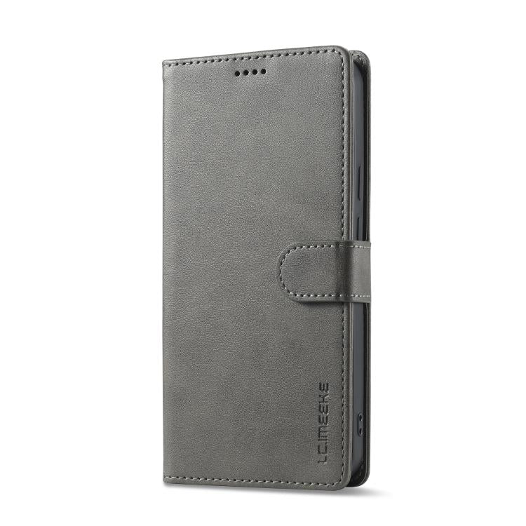 Funda de piel con textura de becerro LC.IMEEKE para Google Pixel 10 Pro XL (gris)