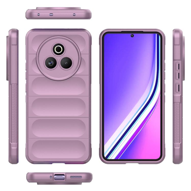 Funda de TPU y Franela con Protección Mágica Global para Realme P3 Pro 5G (Morada)