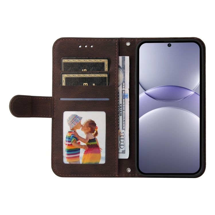 Funda de Cuero con Botones de Metal y Diseño Árbol de la Vida para Huawei Nova 13/Nova 12 (Marrón)