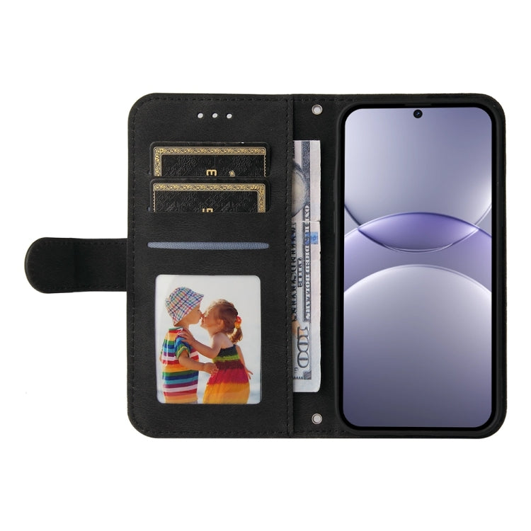 Funda de Cuero con Botones de Metal y Árbol de la Vida para Huawei Nova 13/Nova 12 (Negro)