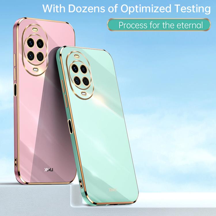 Funda de TPU con borde recto y galvanizada 6D para Huawei Nova 14 XINLI (negra)