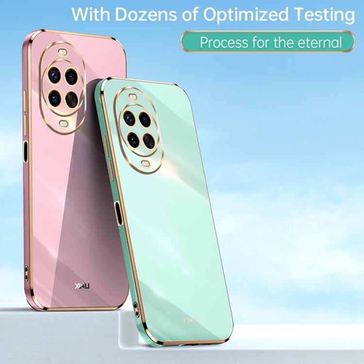 Funda de TPU con borde recto y galvanizada 6D para Huawei Nova 14 Pro XINLI (verde menta)