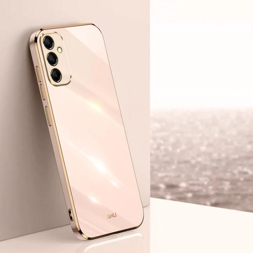 Estuche para Samsung Galaxy A55 Xinli TPU Electrochapado Borde Recto 6D (Rosa)