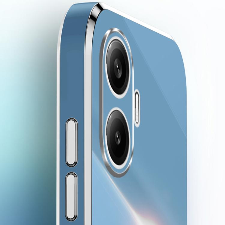 Funda de TPU con borde recto y galvanizada 6D XINLI para Redmi Turbo 4 Pro (negra)