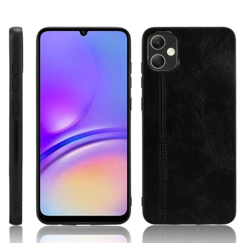 Funda para Teléfono Samsung Galaxy A05 4G Contraportada Costura Patrón de Vaca (Negro)