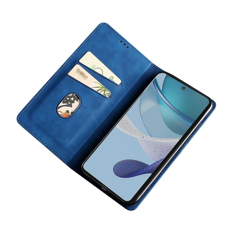Funda Magnética de Cuero Skin Feel para Huawei Enjoy 60 Pro y Nova 11I (Azul)