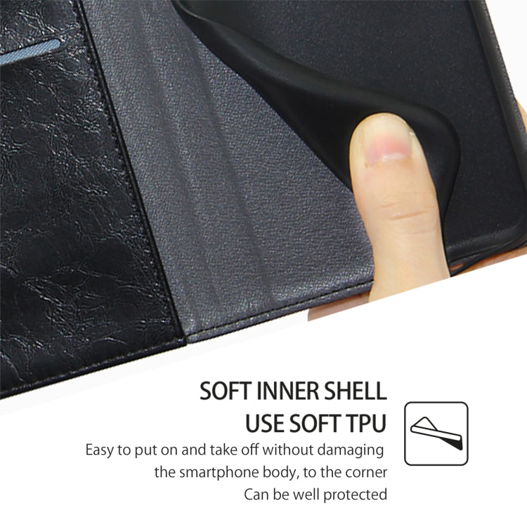 Funda de Cuero con Costuras Geométricas para OnePlus Ace 3 Pro 5G (Negra)