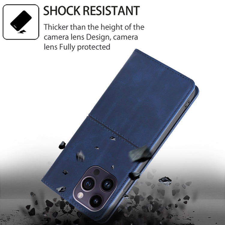 Funda de Cuero Textura de Vaca con Cierre Magnético para OnePlus Nord Ce 4 Lite 5G (Azul)