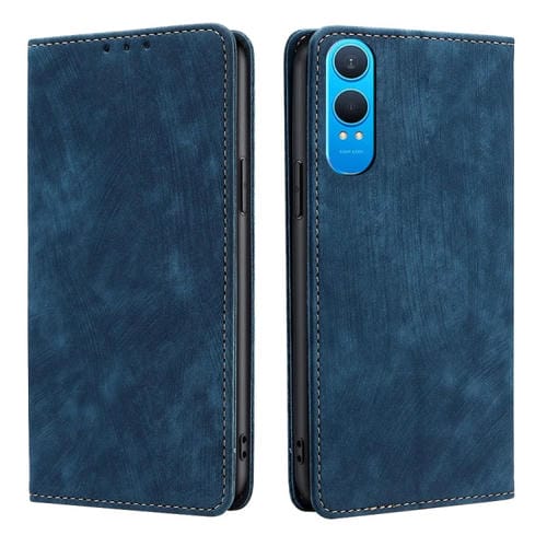 Funda de Cuero Magnética Antirrobo Rfid para OnePlus Nord Ce 4 Lite 5G (Azul)