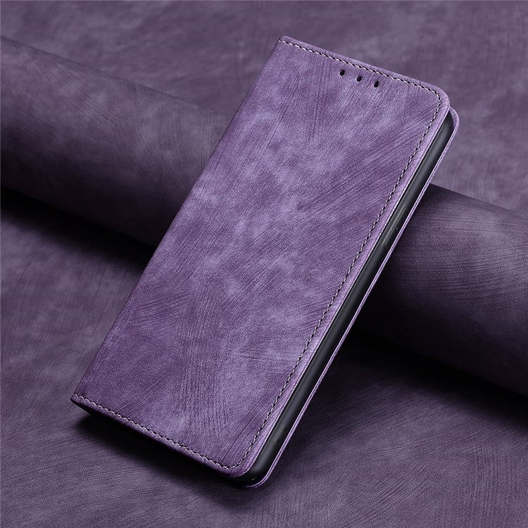 Funda de Cuero Magnética Antirrobo Rfid para OnePlus Nord Ce 4 Lite 5G (Morado)