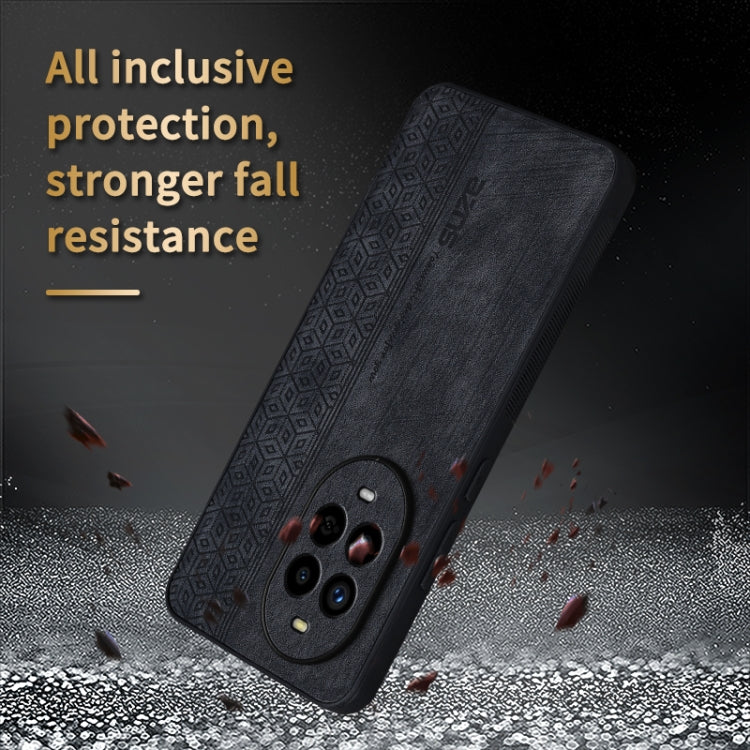 Funda para Teléfono Azns con Textura de Piel en Relieve 3D para Huawei Nova 13 Pro (Marrón)