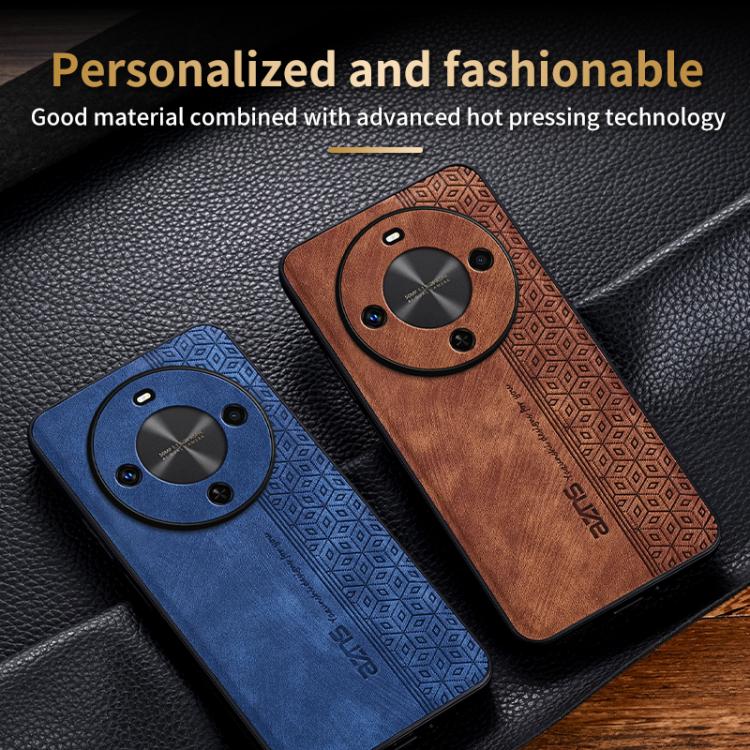 Funda para Teléfono Azns con Efecto Piel en Relieve 3D para Huawei Enjoy 70X/Maimang 30 (Azul Zafiro)