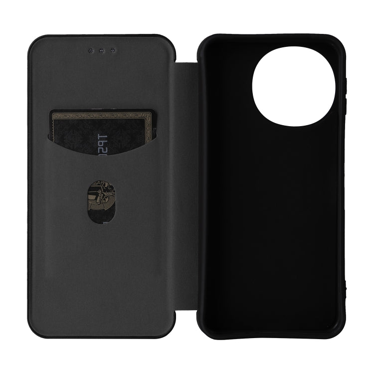 Funda de Cuero con Tapa y Fibra de Carbono para Sharp Aquos Sense9 (Negra)