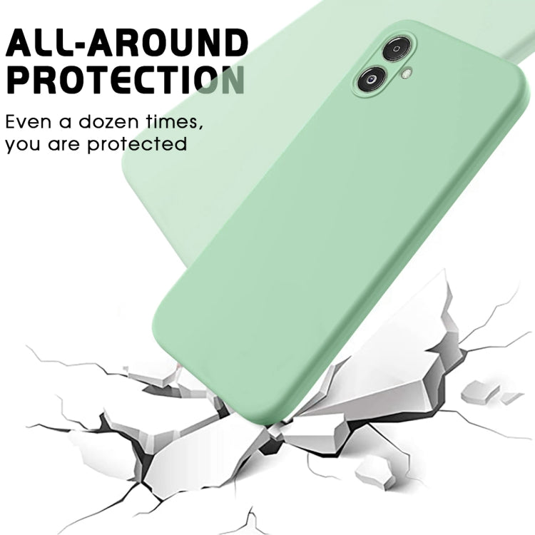 Para Samsung Galaxy F14 5G Pure Color Liquid Silicone Funda para teléfono a prueba de golpes (Verde)