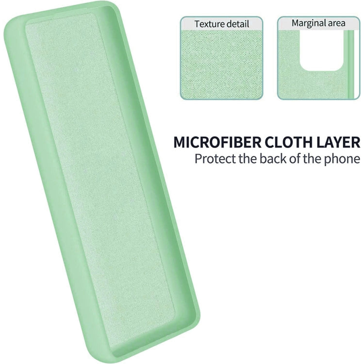 Para Samsung Galaxy F14 5G Pure Color Liquid Silicone Funda para teléfono a prueba de golpes (Verde)