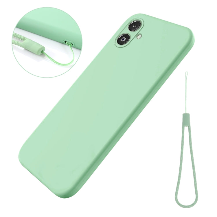 Para Samsung Galaxy F14 5G Pure Color Liquid Silicone Funda para teléfono a prueba de golpes (Verde)