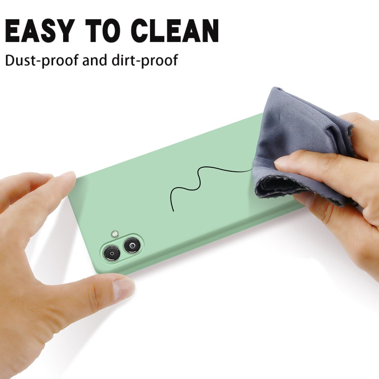 Para Samsung Galaxy F14 5G Pure Color Liquid Silicone Funda para teléfono a prueba de golpes (Verde)