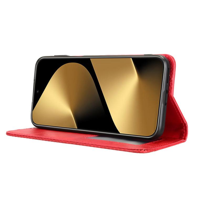 Funda de cuero con textura retro y hebilla magnética para Huawei Pura 80 Pro 5G / 80 Pro+ 5G (roja)