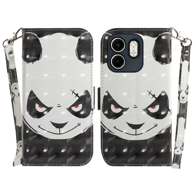 Funda de Cuero con Tapa Horizontal para Infinix Hot 50I Smart 9 (Oso Enojado)