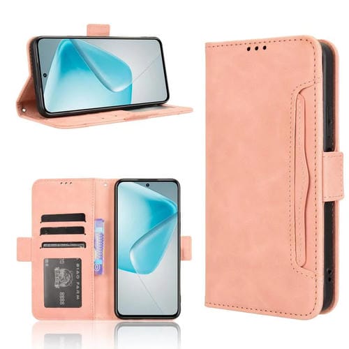 Funda de Cuero Textura Piel de Becerro con Ranuras para Tarjetas para Infinix Hot 50 Pro 4G (Rosa)