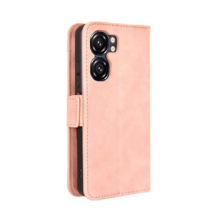 Funda de Piel Textura Becerro con Ranuras para Tarjetas para Oukitel C58/C58 Pro (Rosa)