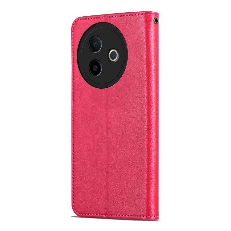 Funda de Piel de Oveja con Tapa Azns para Vivo Y300I 5G / Y39 5G Global (Roja)