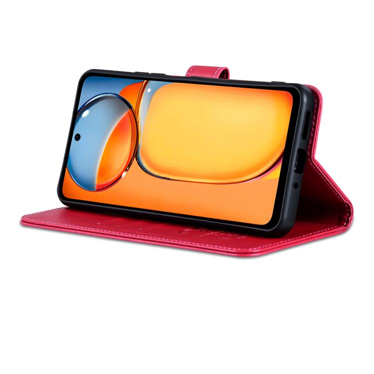Funda de Piel de Oveja con Tapa Azns para Vivo Y300I 5G / Y39 5G Global (Roja)