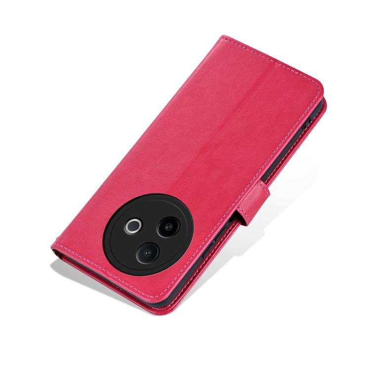 Funda de Piel de Oveja con Tapa Azns para Vivo Y300I 5G / Y39 5G Global (Roja)