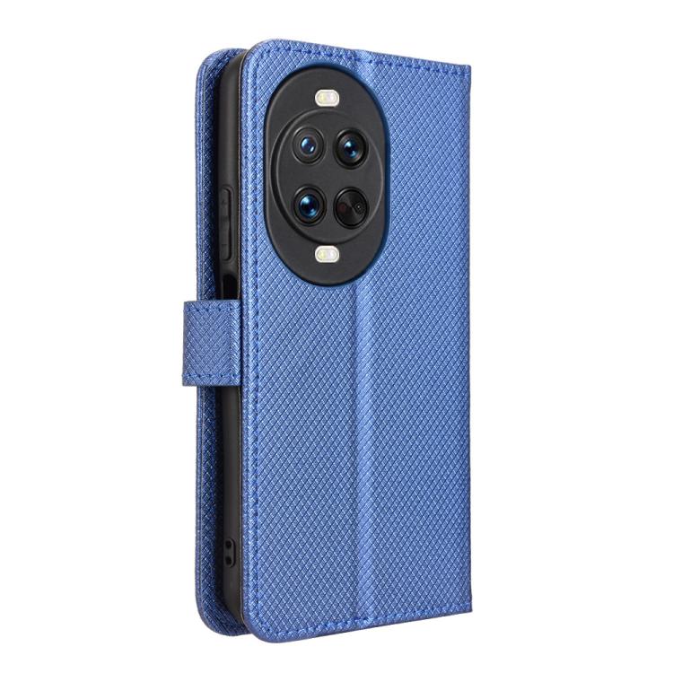 Funda de cuero con textura de diamante para Huawei Nova 14 Ultra 5G (azul)