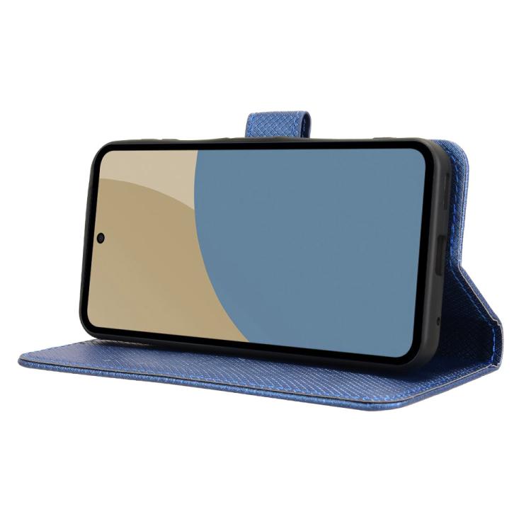 Funda de Cuero para Sharp Aquos Sense9 con Textura de Diamante (Azul)