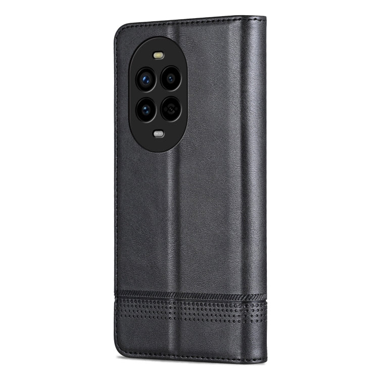 Funda de Cuero Azns con Tapa Magnética y Textura de Piel de Becerro para Huawei Nova 13 Pro (Negra)