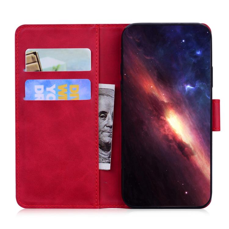Funda de cuero con tapa y estampado de tigre para Infinix Note 50 Pro+ (roja)
