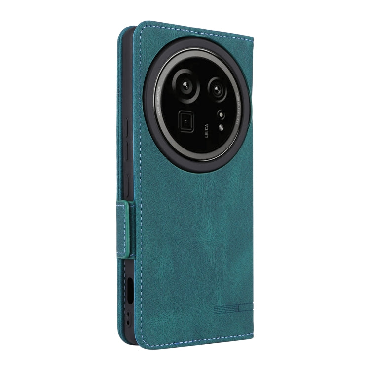 Funda de Cuero para Sharp Aquos R9 Pro con Cierre Magnético (Verde)