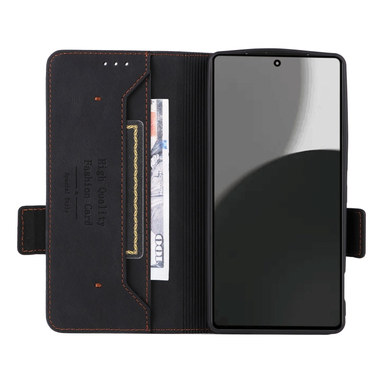 Funda de Cuero para Sharp Aquos R9 Pro con Cierre Magnético (Negra)