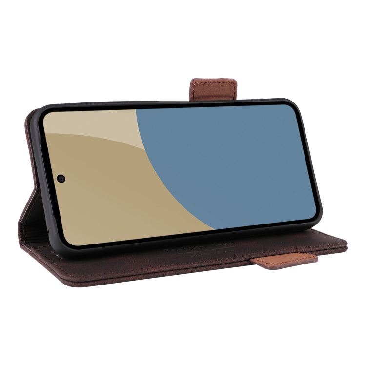 Funda de Cuero para Sharp Aquos Sense9 con Cierre Magnético (Marrón)