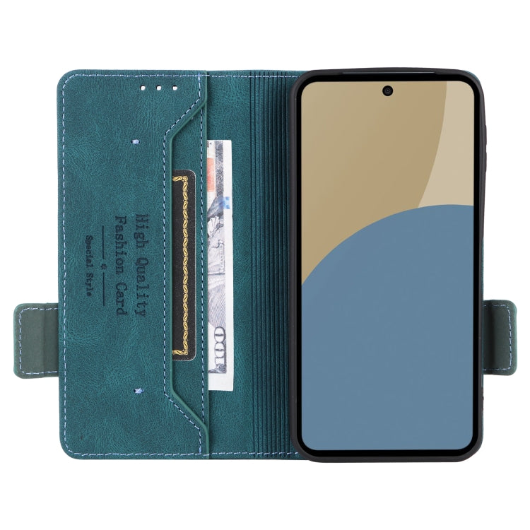Funda de Cuero para Sharp Aquos Sense9 con Cierre Magnético (Verde)