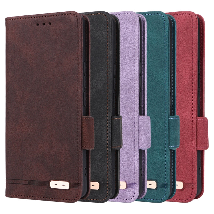 Funda de Cuero para Sharp Aquos Sense9 con Cierre Magnético (Verde)