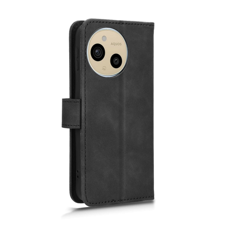 Funda de Cuero para Sharp Aquos Sense9 con Tapa Magnética y Tacto Agradable (Negro)