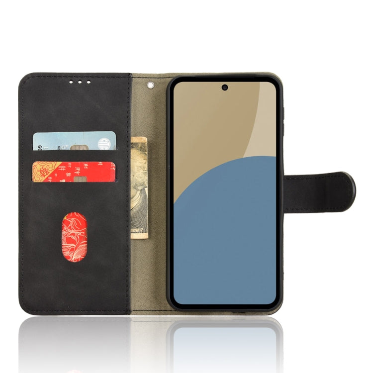 Funda de Cuero para Sharp Aquos Sense9 con Tapa Magnética y Tacto Agradable (Negro)