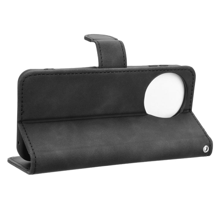 Funda de Cuero para Sharp Aquos Sense9 con Tapa Magnética y Tacto Agradable (Negro)