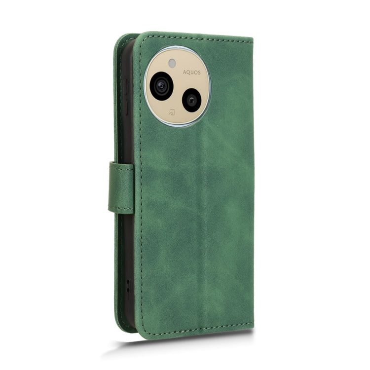Funda de Cuero con Tapa Magnética para Sharp Aquos Sense9 (Verde)