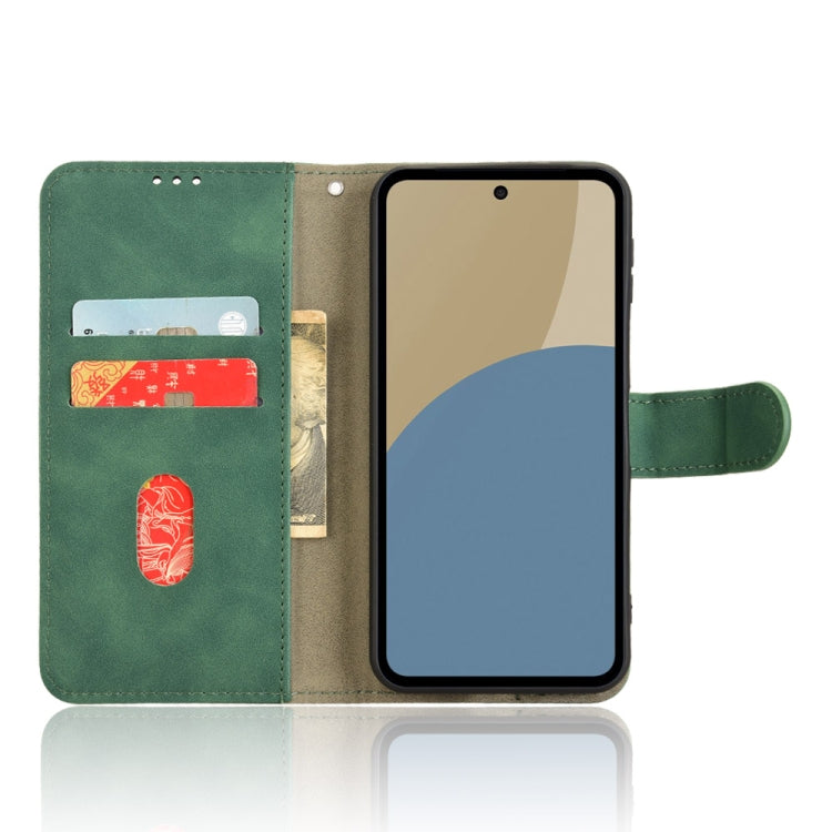Funda de Cuero con Tapa Magnética para Sharp Aquos Sense9 (Verde)