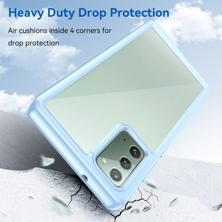 Para Samsung Galaxy Note20 Colorful Series Acrylic + TPU Phone Case (Azul)
