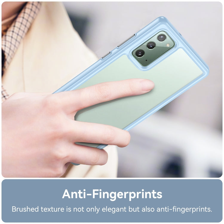 Para Samsung Galaxy Note20 Colorful Series Acrylic + TPU Phone Case (Azul)