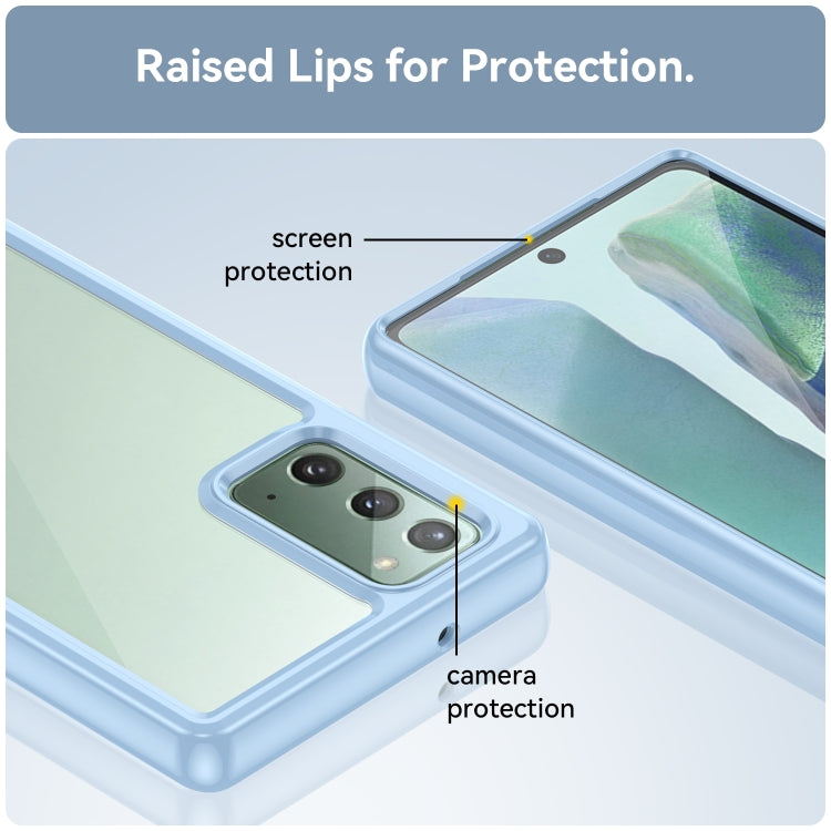 Para Samsung Galaxy Note20 Colorful Series Acrylic + TPU Phone Case (Azul)