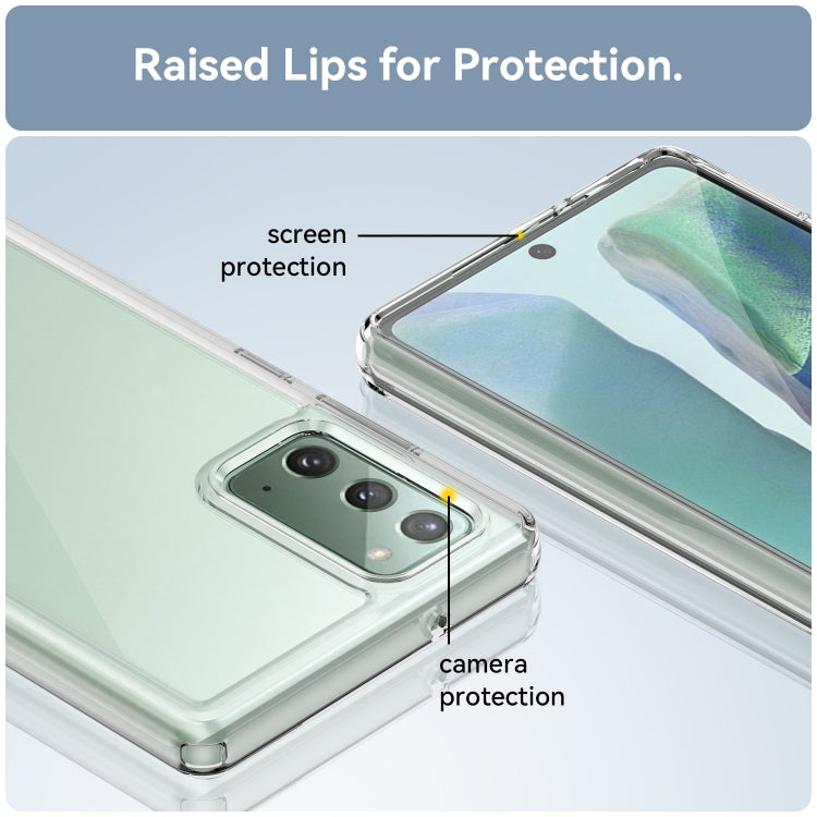 Para Samsung Galaxy Note20 Colorful Series Acrylic + TPU Phone Case (Transparente)